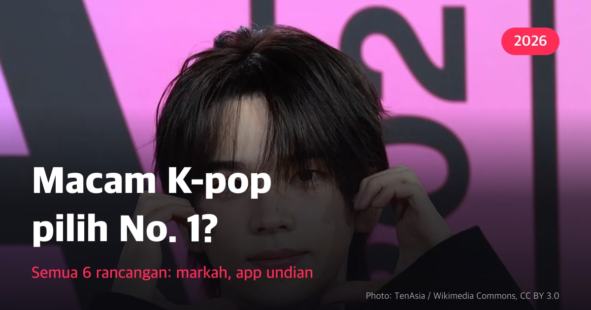 Macam K-pop pilih No. 1? · Semua 6 rancangan: markah, app undian