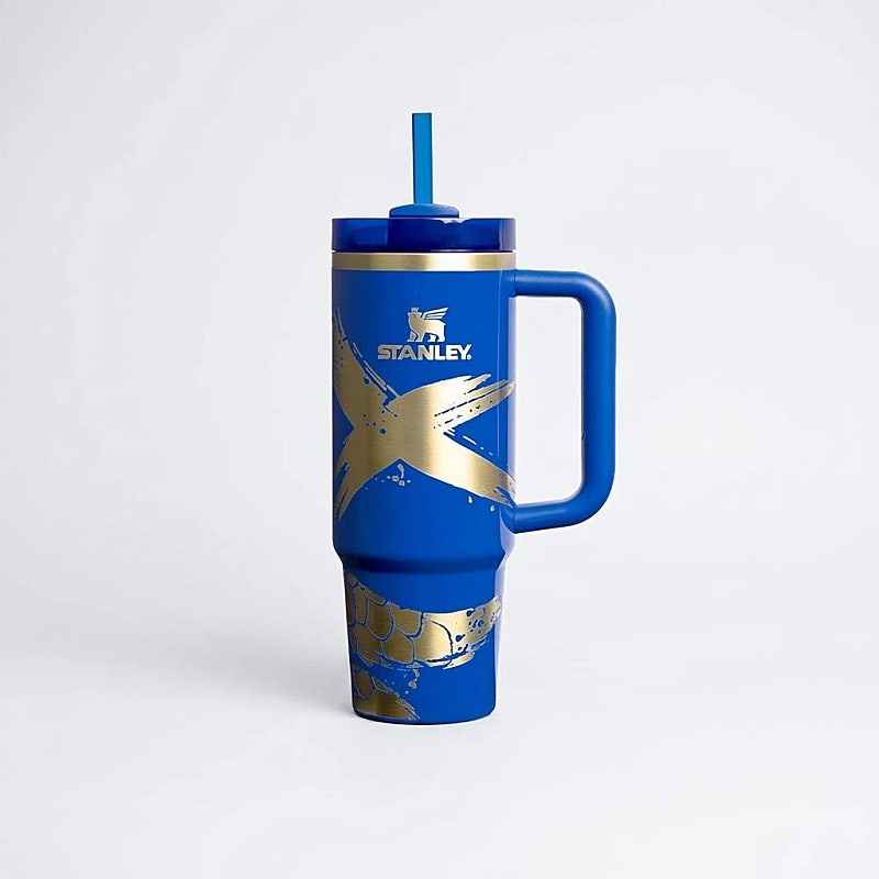 스탠리 퀜처 H2.0 플로우스테이트 텀블러 뱀의 해 에디션, 블루, 887ml, 1개