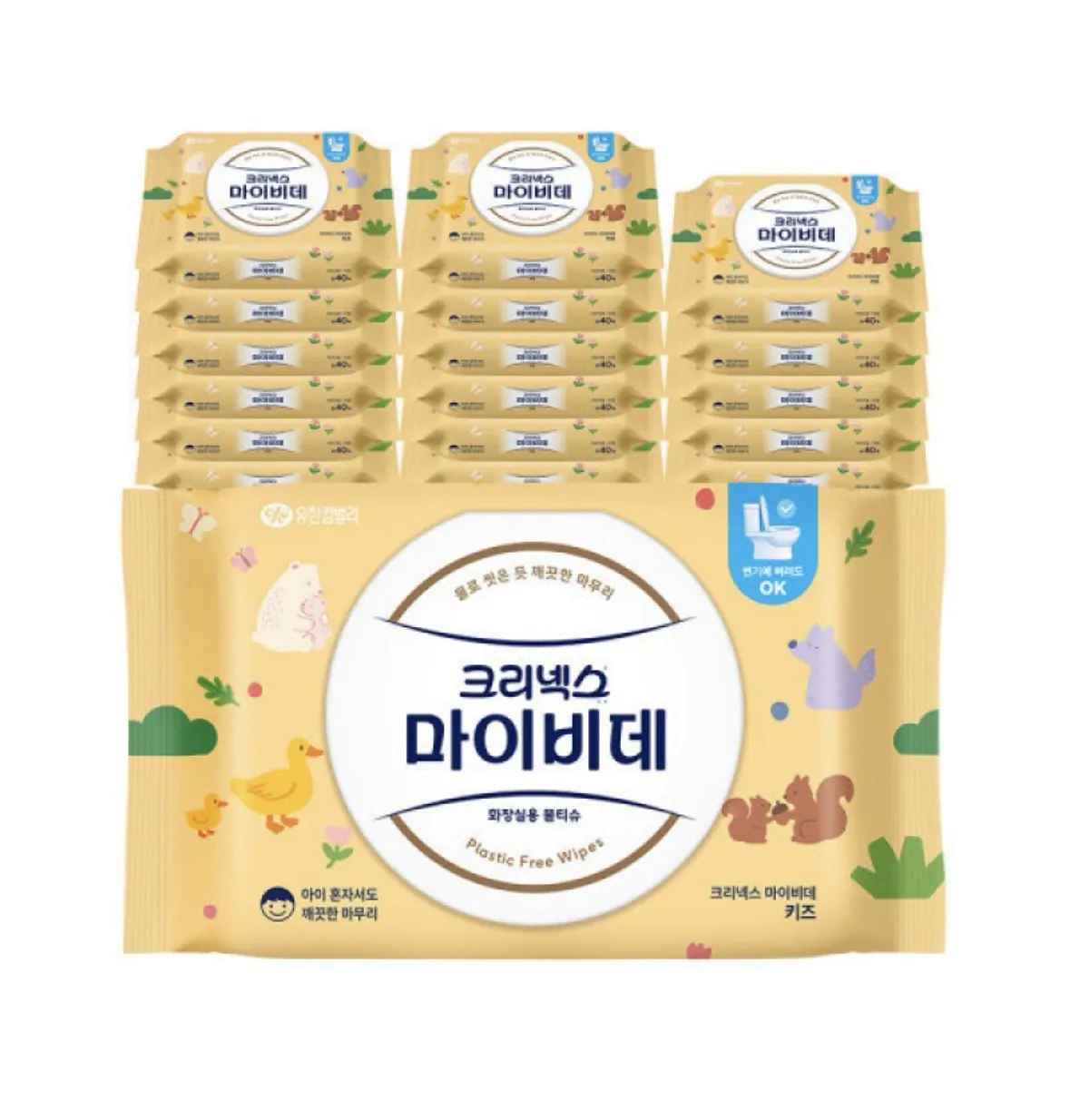 [지마켓] 크리넥스 마이비데 키즈 캡 40매 18팩 (18,930원) (무료)