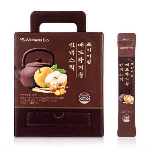 웰니스바이오 프리미엄 배도라지청 쌍화 진액스틱 10g x 100포