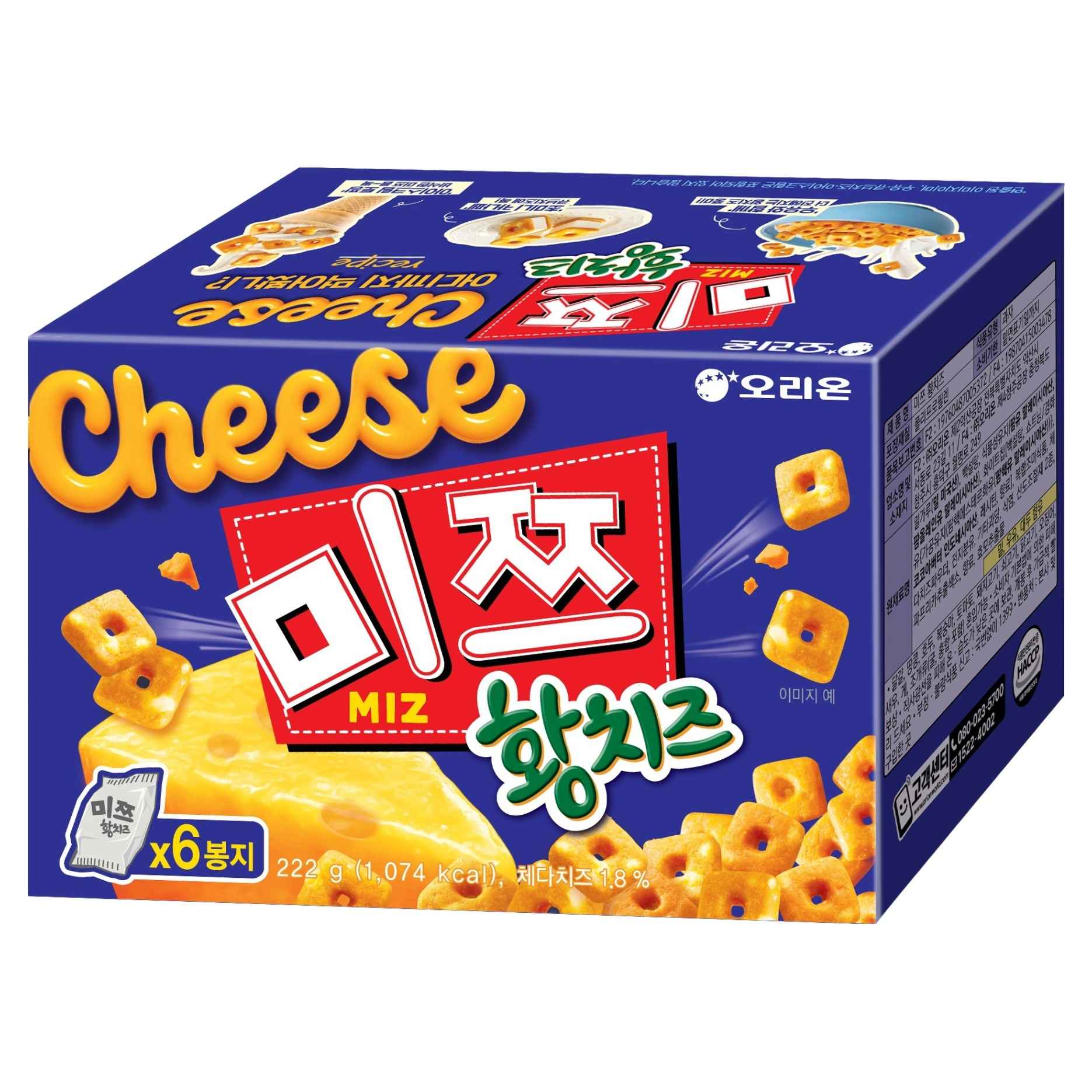 오리온 미쯔 황치즈 6p, 222g, 1개