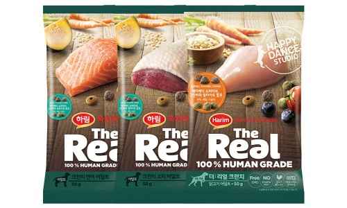 하림더펫 더리얼 오리지널 크런치 샘플 50g x 3개 (닭고기+오리+연어 어덜트)