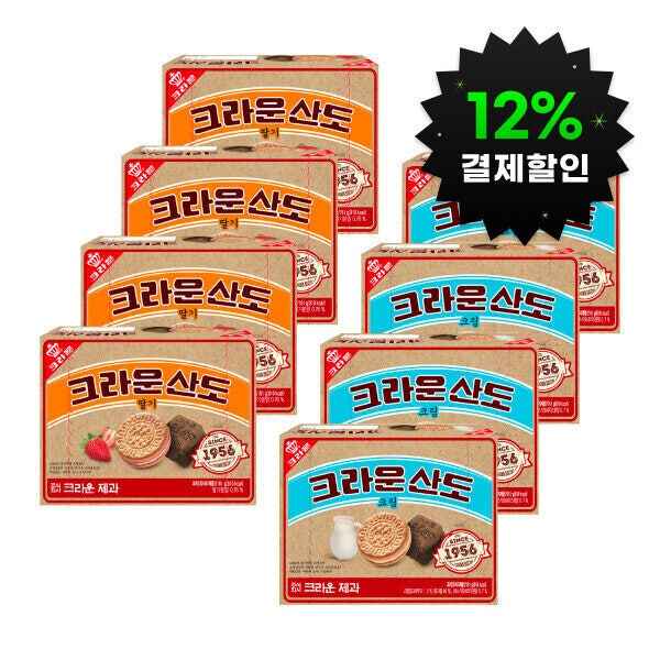 크라운산도 딸기 161g 4개 + 크림 161g 4개