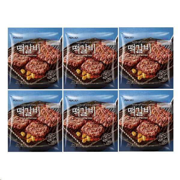 [지마켓(멤버십)]<역대 급> 피코크 떡갈비 450gx6팩 신세계푸드 (21,870원)