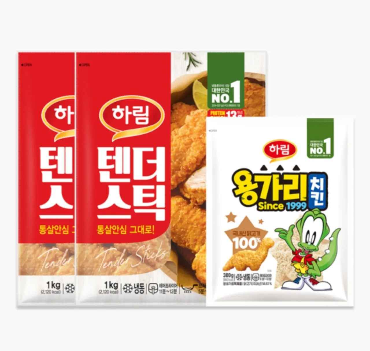 [하림몰] 토스페이) 하림 텐더스틱 1kg 2팩 + 용가리치킨 300g 1팩 (20,300원) (무료)