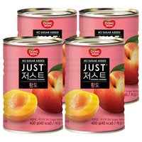 동원 JUST 노슈가 황도 2절 통조림 400g 5개