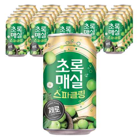 [ㅋㅍ] 초록매실 스파클링 제로 캔, 350ml, 24개 (10,960원) 신한10,410 원