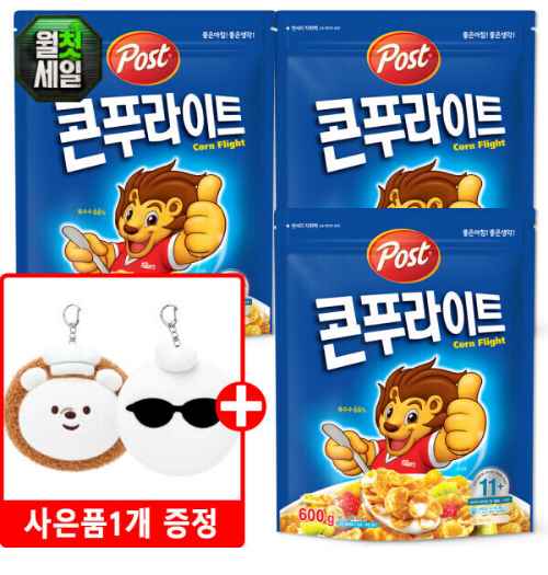 포스트 콘푸라이트 600g x 3개 + 키링 1개(랜덤)