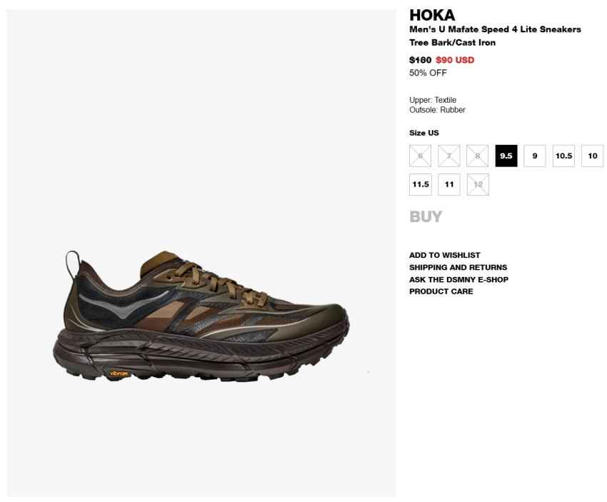 Hoka Mafate Speed 4 90달러 등 도버뉴욕 세일상품 추가