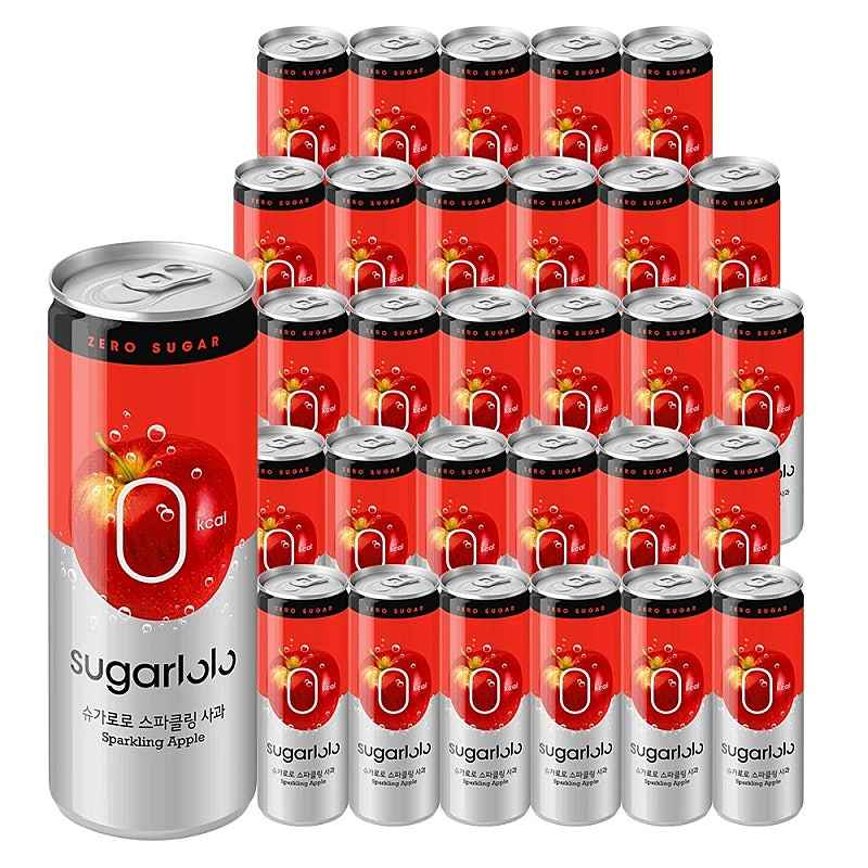 [토스]<역대 가>슈가로로 스파클링, 사과맛, 250ml, 30개 (10,500원)