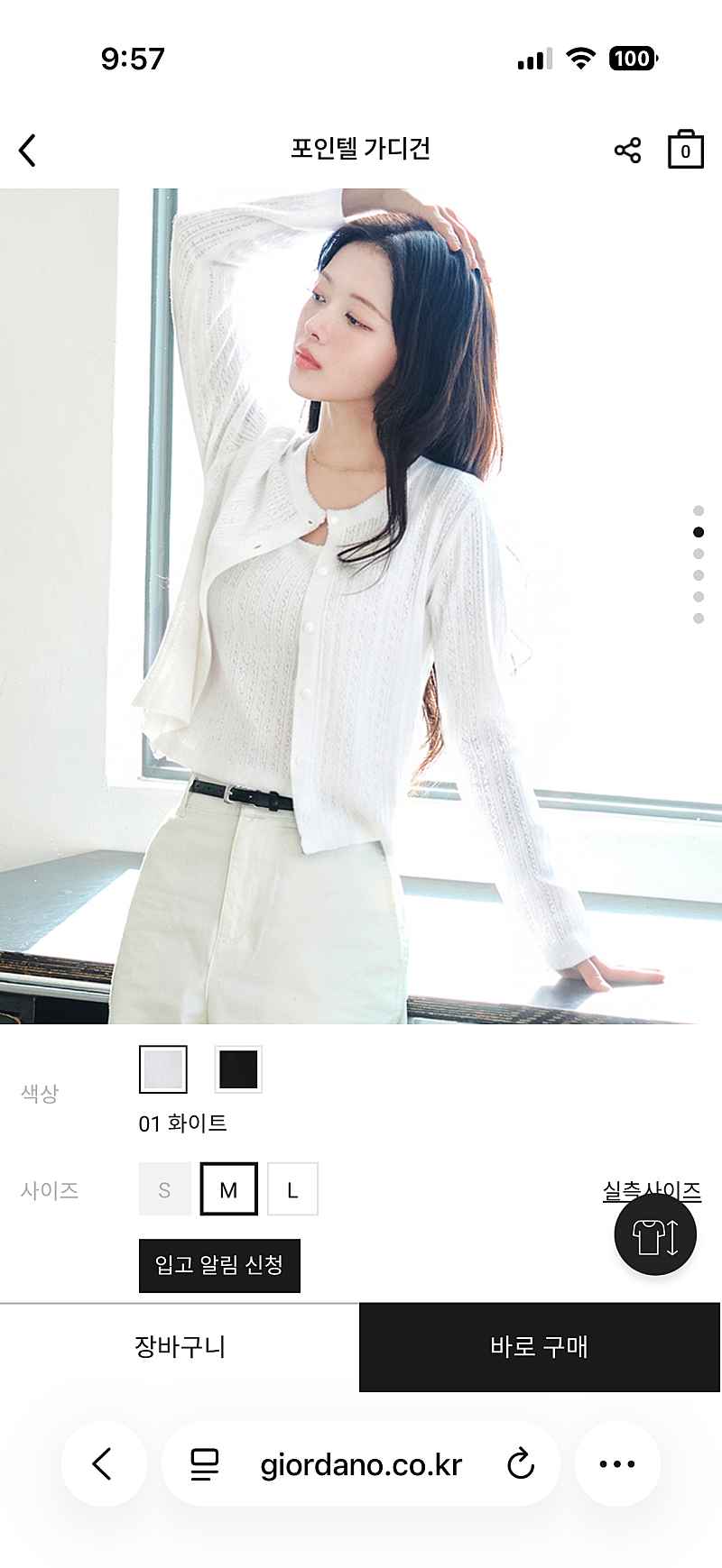 지오다노) 포인텔 가디건 10,000원 무료