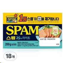 스팸 25% 라이트 햄통조림 200g 18개