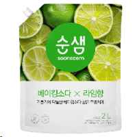 순샘 베이킹소다 주방세제 라임향, 2L, 1개