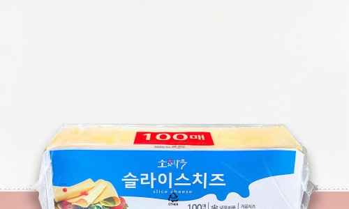 네이버)지케이푸드 소와나무 체다 슬라이스치즈 100매 15700원(적립 체감 약 15100원)