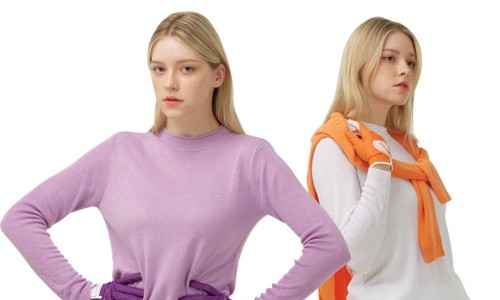 한강골프)프리누아 라운드 넥 소프트 베이직 여성 니트 2,900원