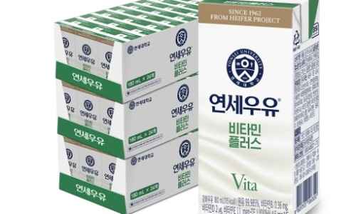 연세유업 비타민플러스 멸균우유 180ml 72팩