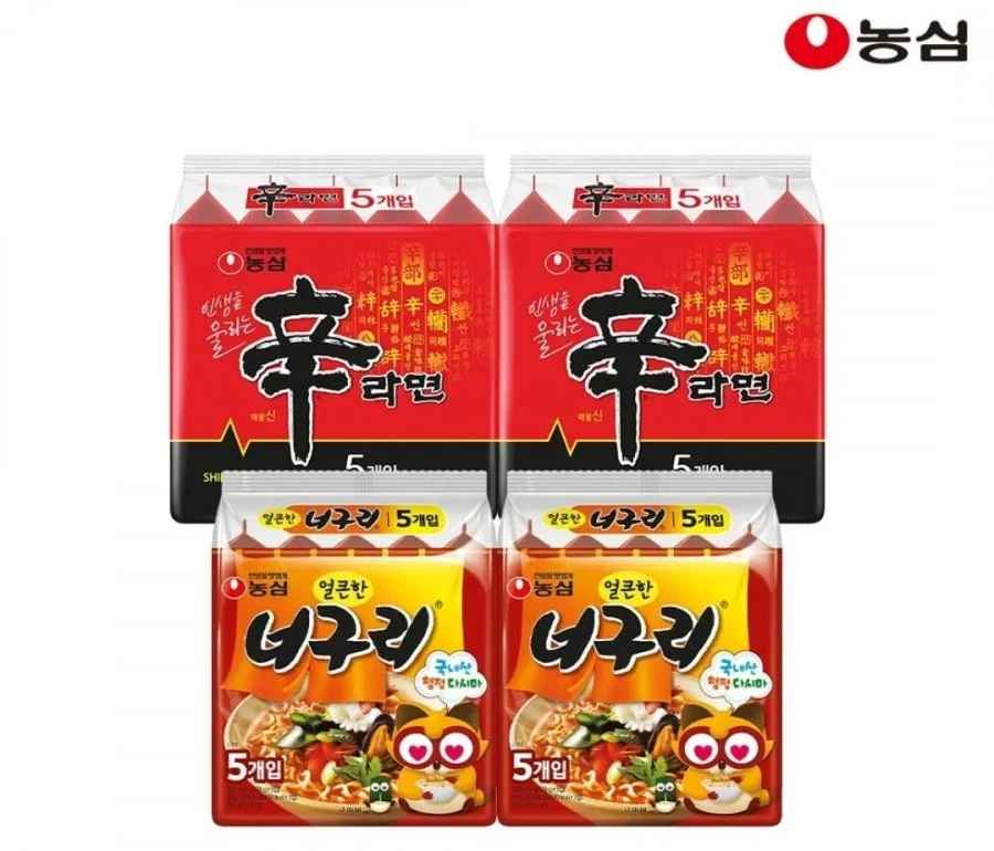 신라면10개+너구리10개 12,640원, 신라면 20개 12,240원 외 (다양/무료)