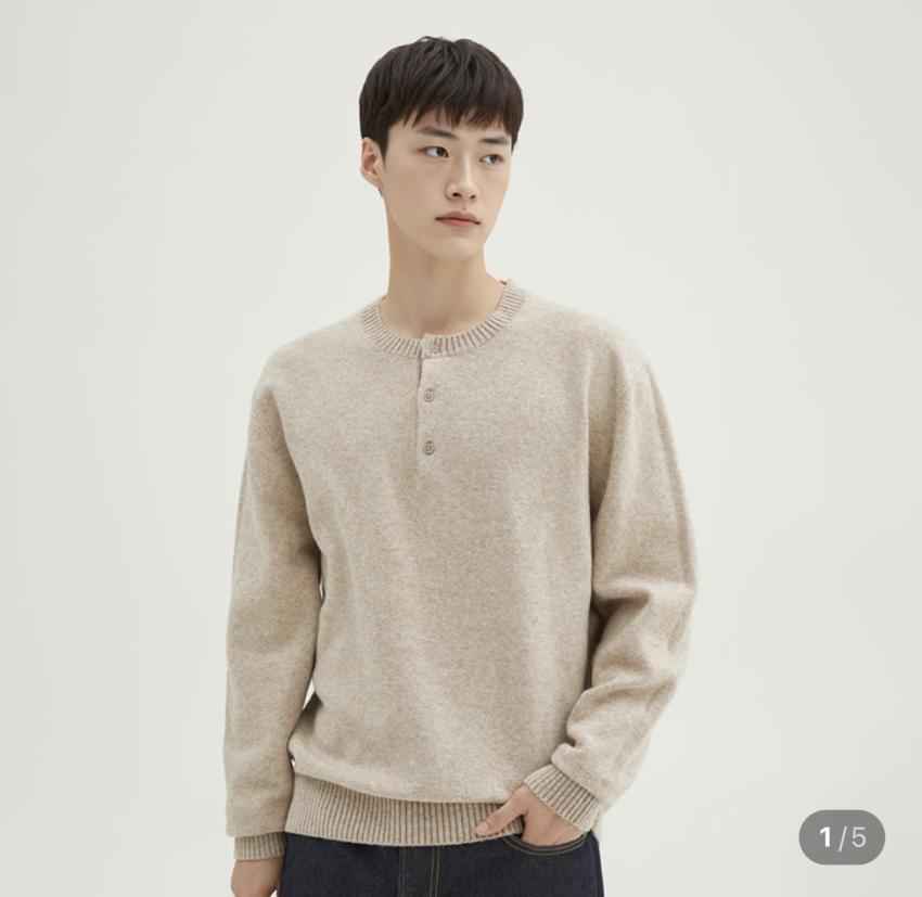 스파오 소프트얀 헨리넥 스웨터 1.2발 등