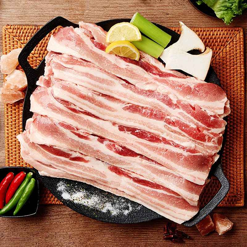 [역대급] 대용량 삼겹살, 1kg, 5팩 (듀록 냉동)