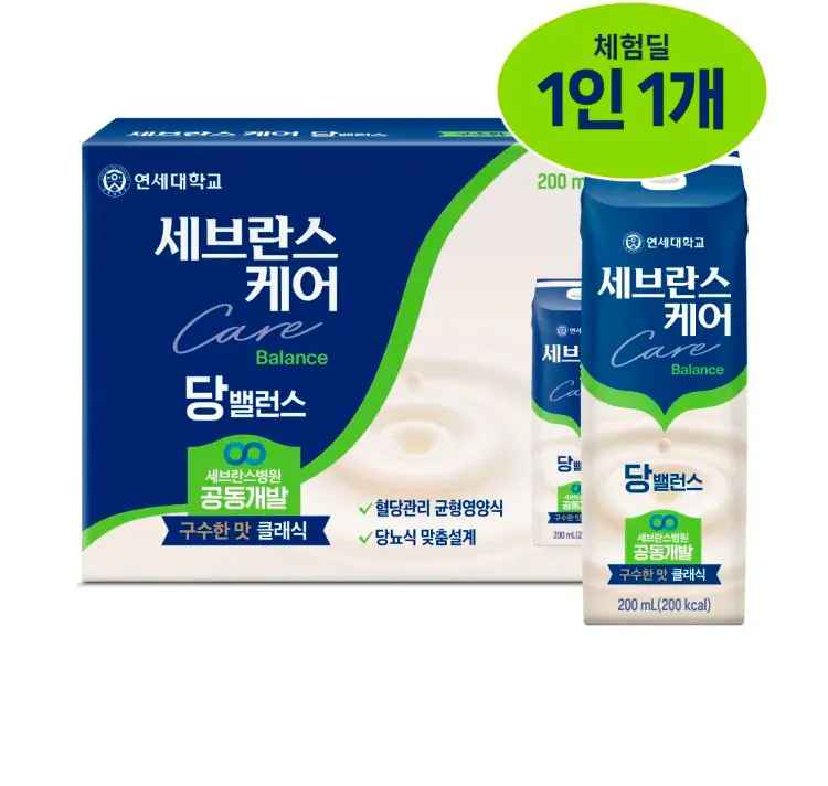 [네이버/네이버멤버십] 세브란스케어 당밸런스 클래식 구수한맛, 200ml, 4개 (3,500원) (무료)