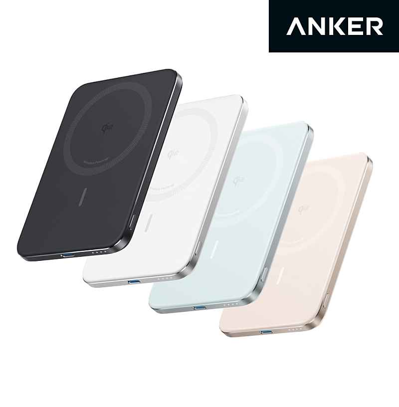 앤커 맥고 나노 파워뱅크 5000mAh 20W 초슬림 무선충전 Qi2 보조배터리 A1665
