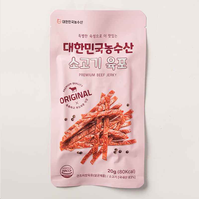 [네멤]<역대 급>소고기 육포 20g 간식 안주 마른안주 (990원) 6개 구매시 무료배송