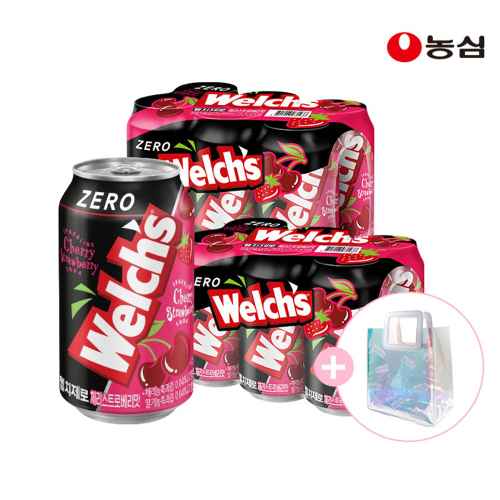 [쿠팡] 웰치스 제로 체리스트로베리맛355ml 6개 (3,000원/무료)