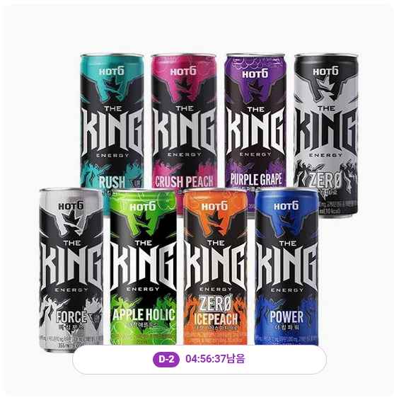 [롯데온] <역대 급> 핫식스 더킹 8종 355ml 24캔 (16,910원) 개당 704원