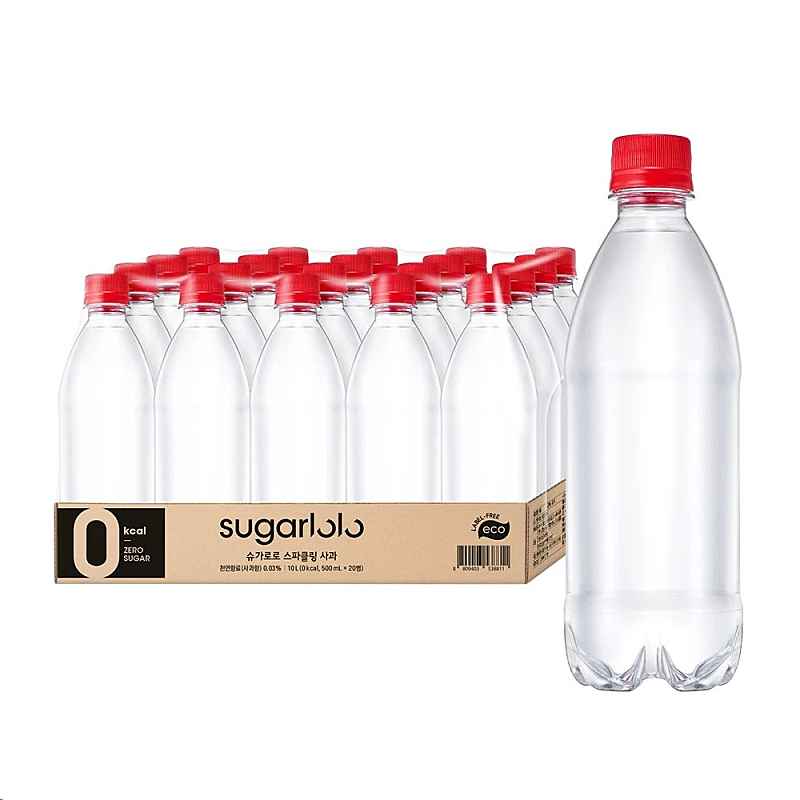 재입고 [토스]<초특가>슈가로로 스파클링 사과 ECO 무라벨, 500ml 20개 (7,820원)