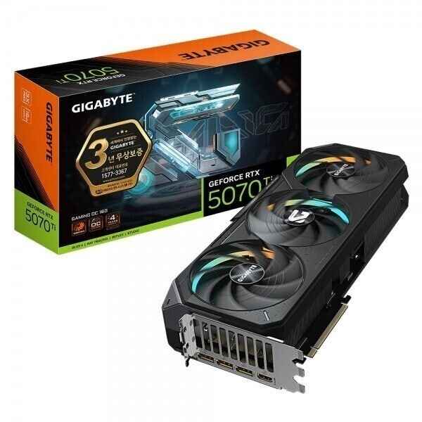 GIGABYTE 지포스 RTX 5070 Ti GAMING OC D7 16GB 제이씨현