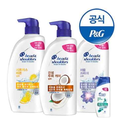 헤드앤숄더 샴푸 850ml 3개 + 미니샴푸 1개