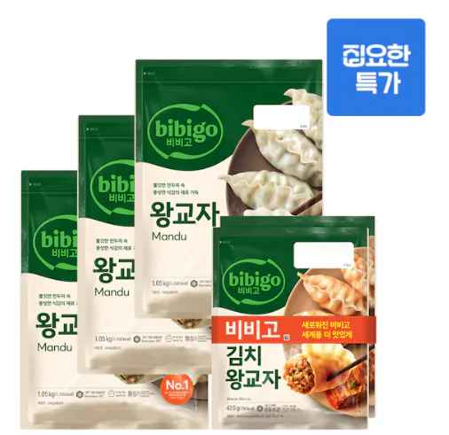 [오늘의집] 비비고 왕교자 1.05kg*3개+김치 420g*2개 (27,000원) (무료)