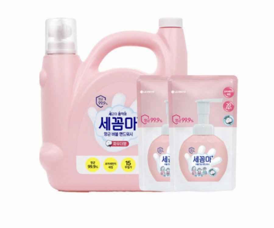온더바디 세꼼마 핸드워시 파우더향 3.5L+파우더향 리필 200ml 2개