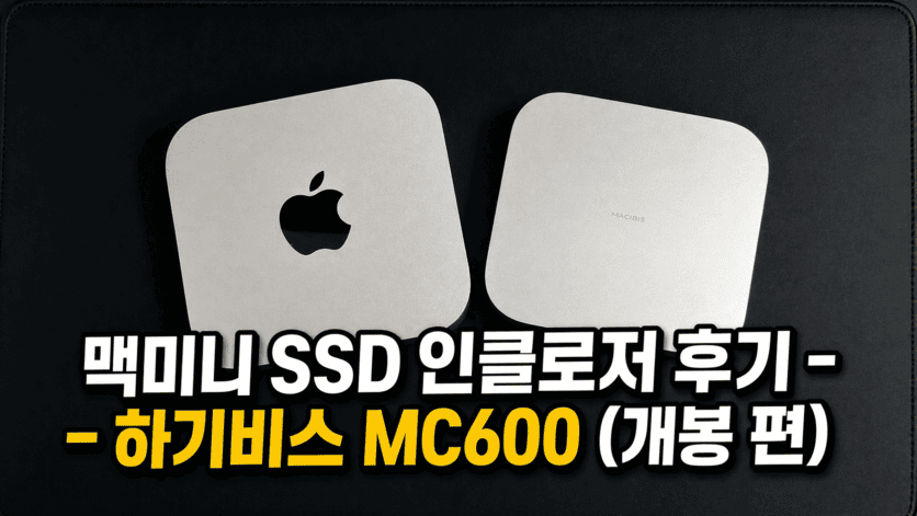맥미니 SSD 인클로저 후기 — 하기비스 MC600 (개봉 편)
