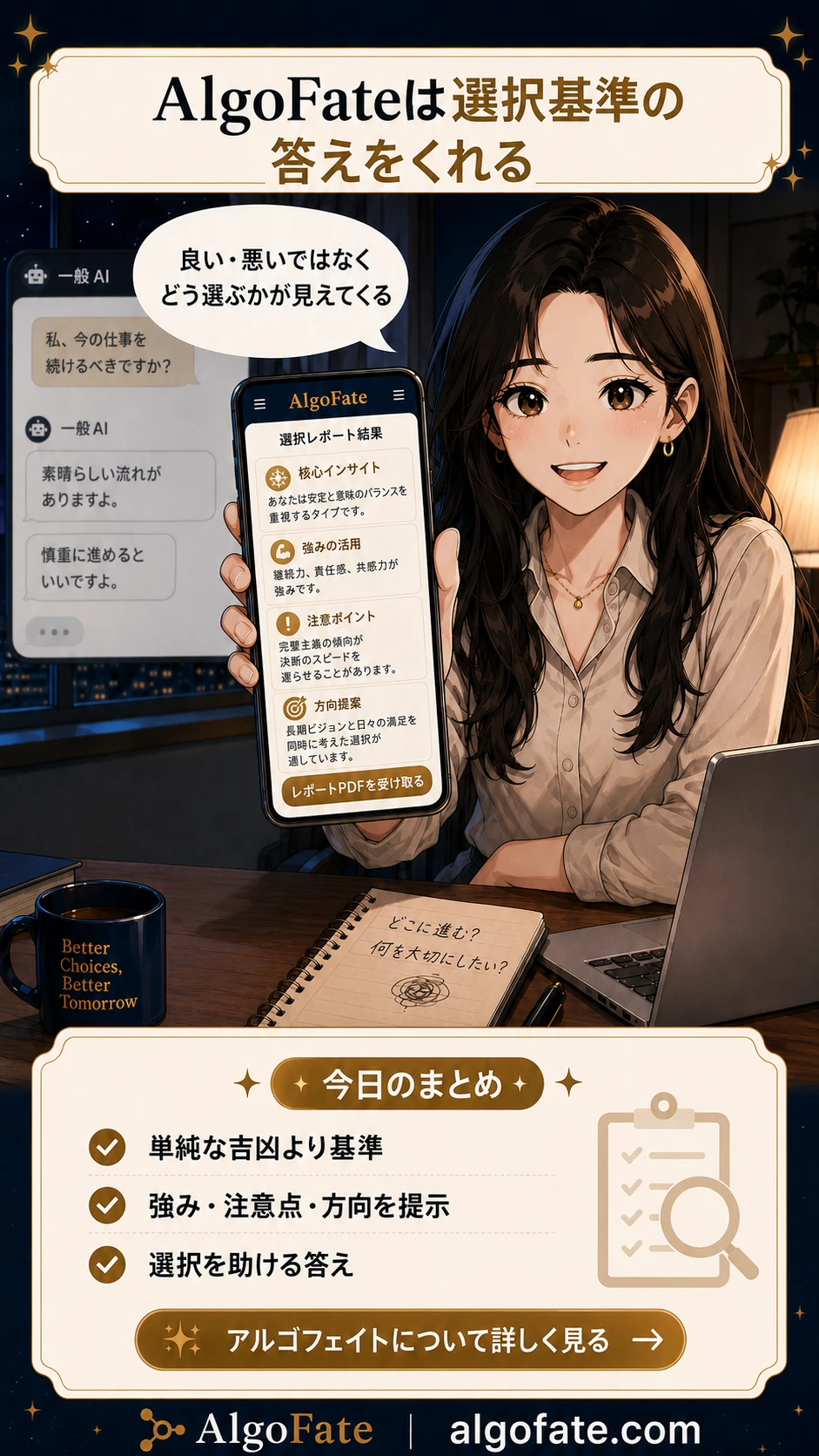 一般的なAIは聞き直しても似た答え