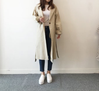 오버핏 베이지 트렌치코트 팔아봅니다!