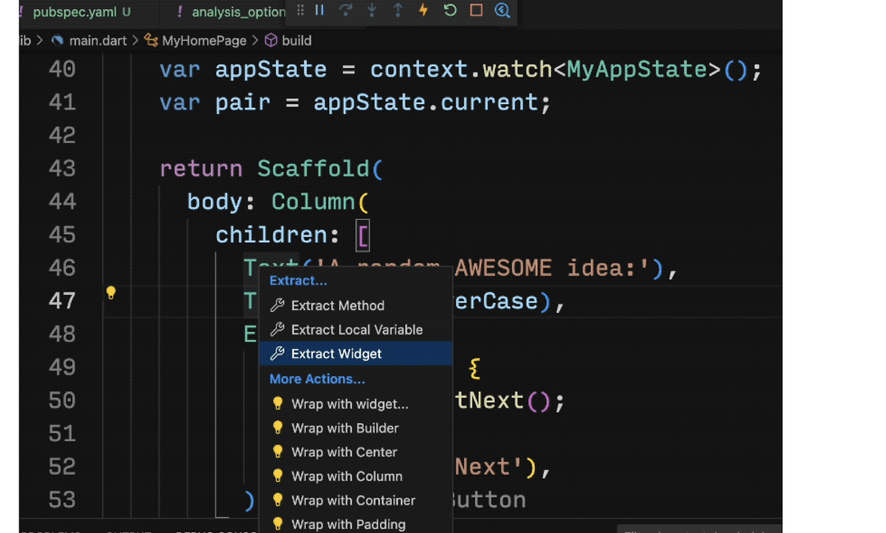 [Go To Learn] Flutter CodeLab 회고_첫 번째 Flutter 앱 - 이미지 2
