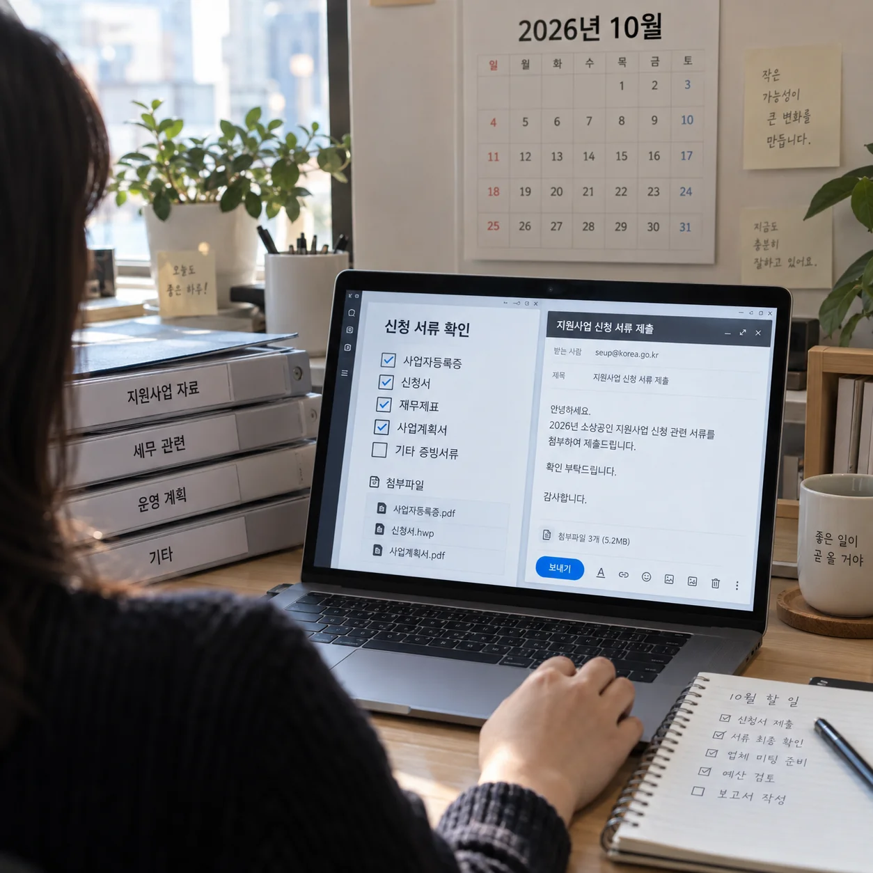 이메일 접수와 시군 청년정책 부서 안내를 확인하는 장면