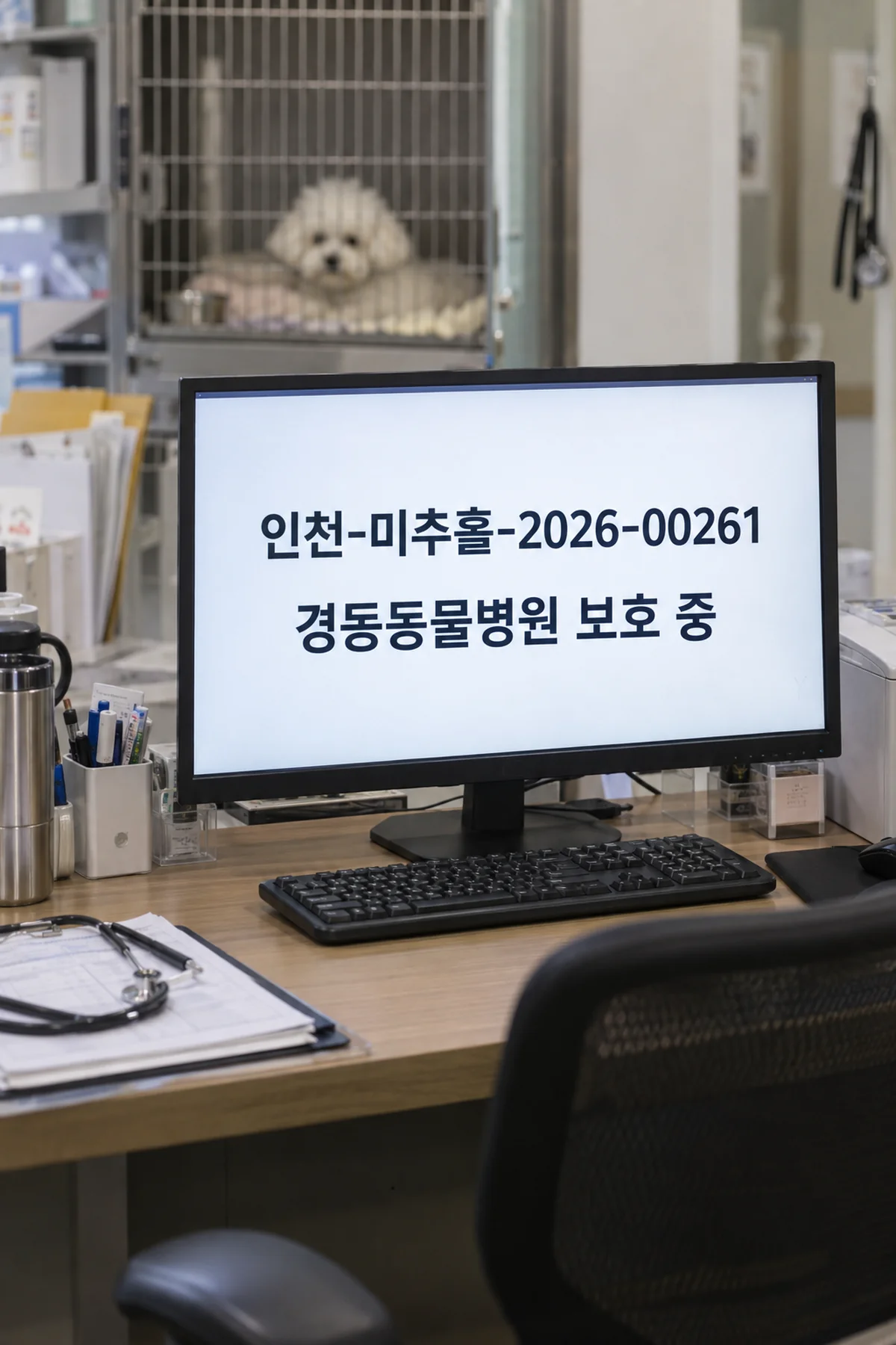 공식 조회 화면의 공고번호와 보호 상태를 확인하는 장면