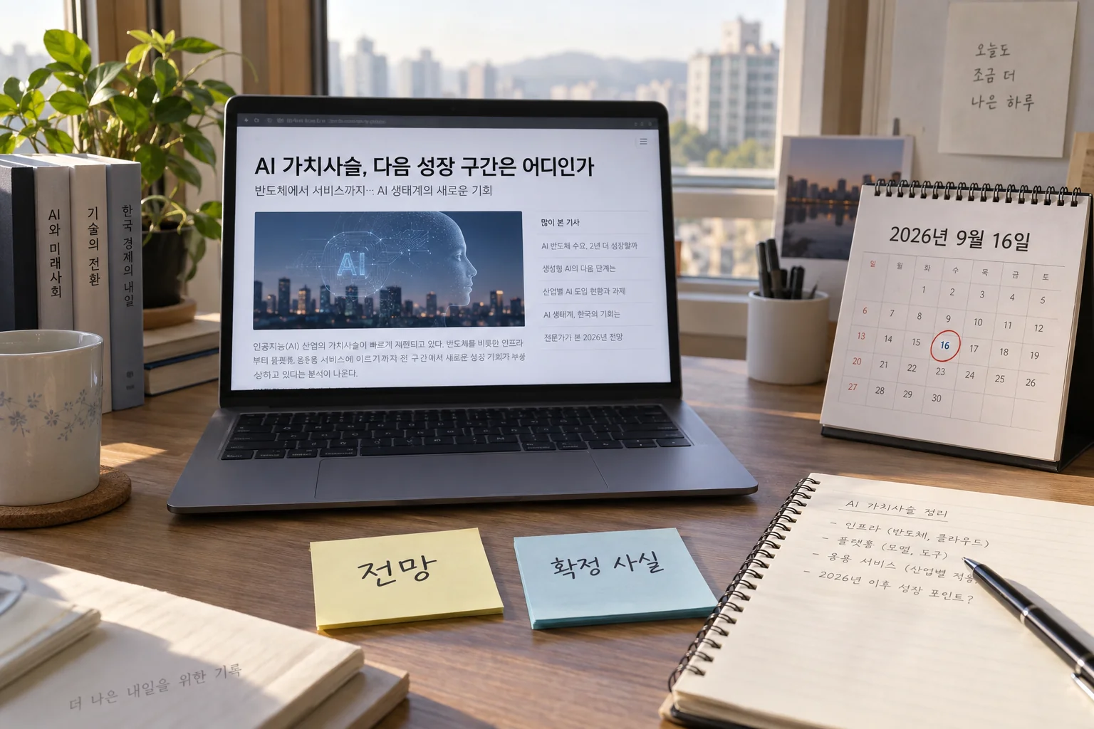 전망과 확정 정보를 구분해 읽는 한국어 기사 화면