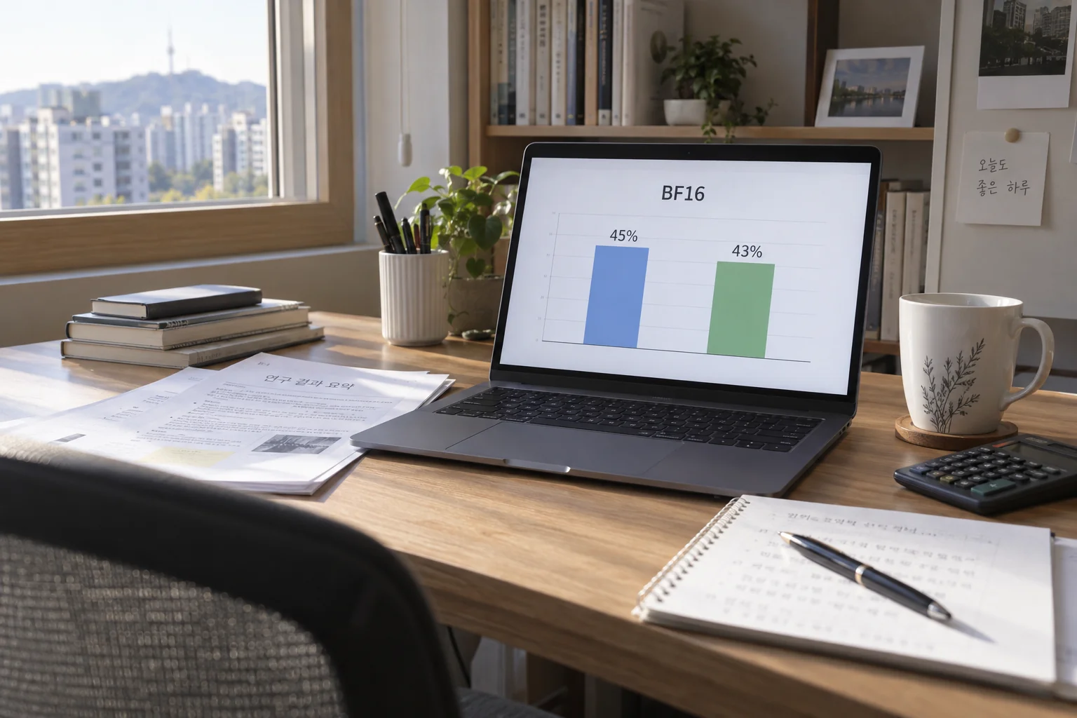 BF16 조건의 45%와 43% 일치율을 비교한 연구 메모