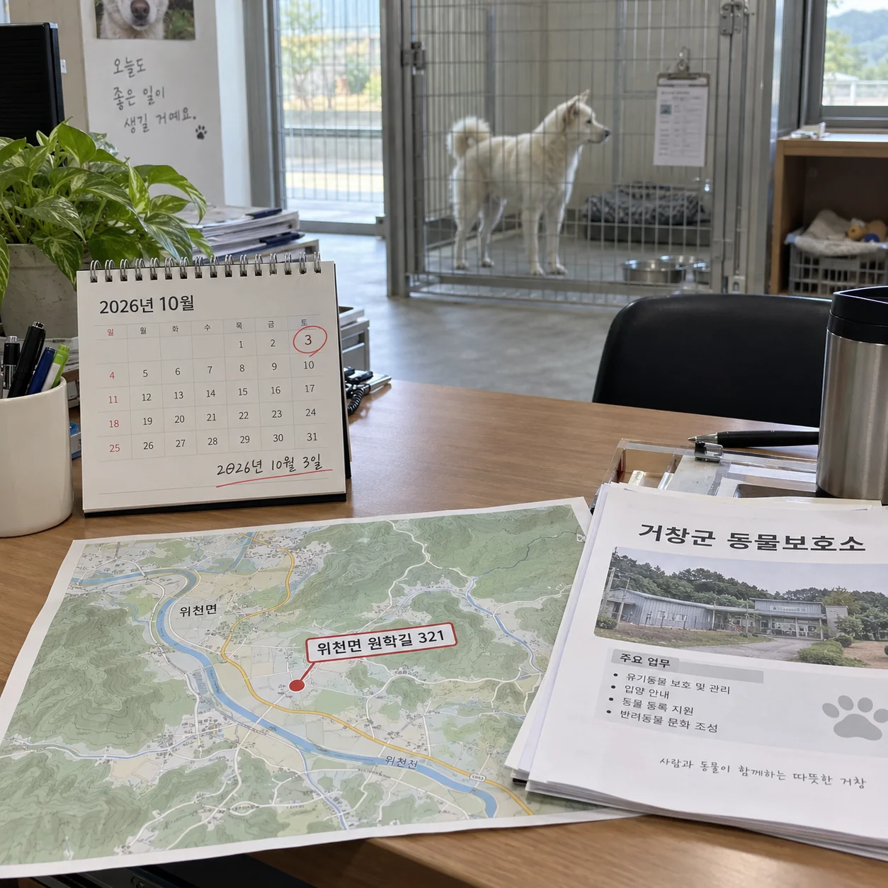 발견 장소와 보호소 정보를 항목별로 대조하는 공고 확인 장면
