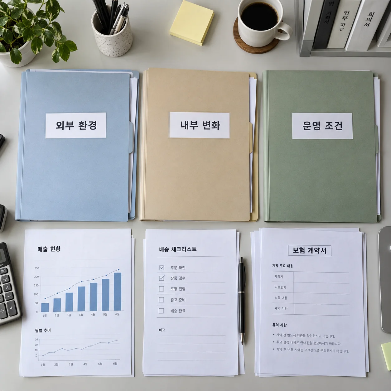 판매 지표와 사고·보험 판단을 분리해 점검하는 업무 문서