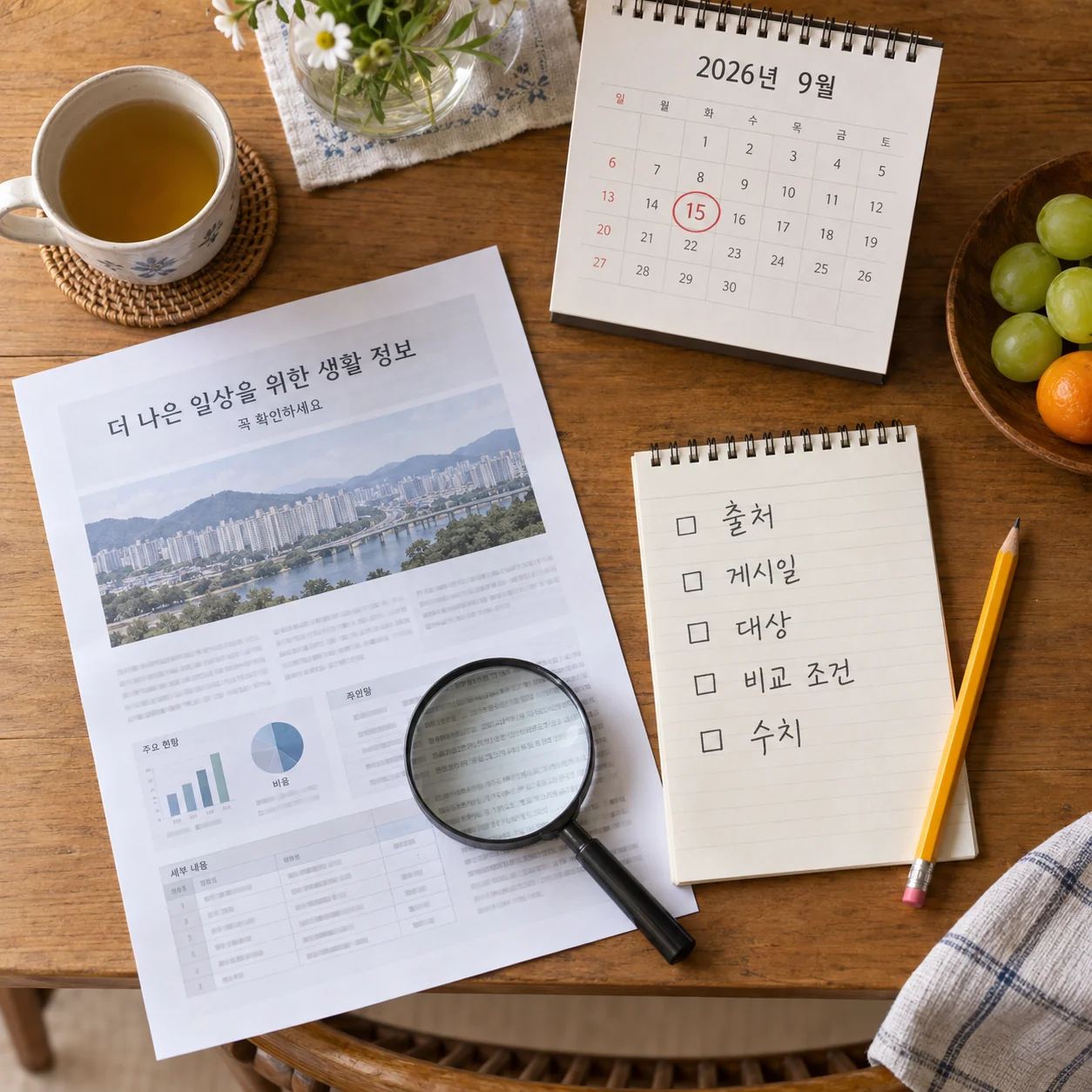 출처와 조건을 순서대로 확인하는 생활경제 판단 메모