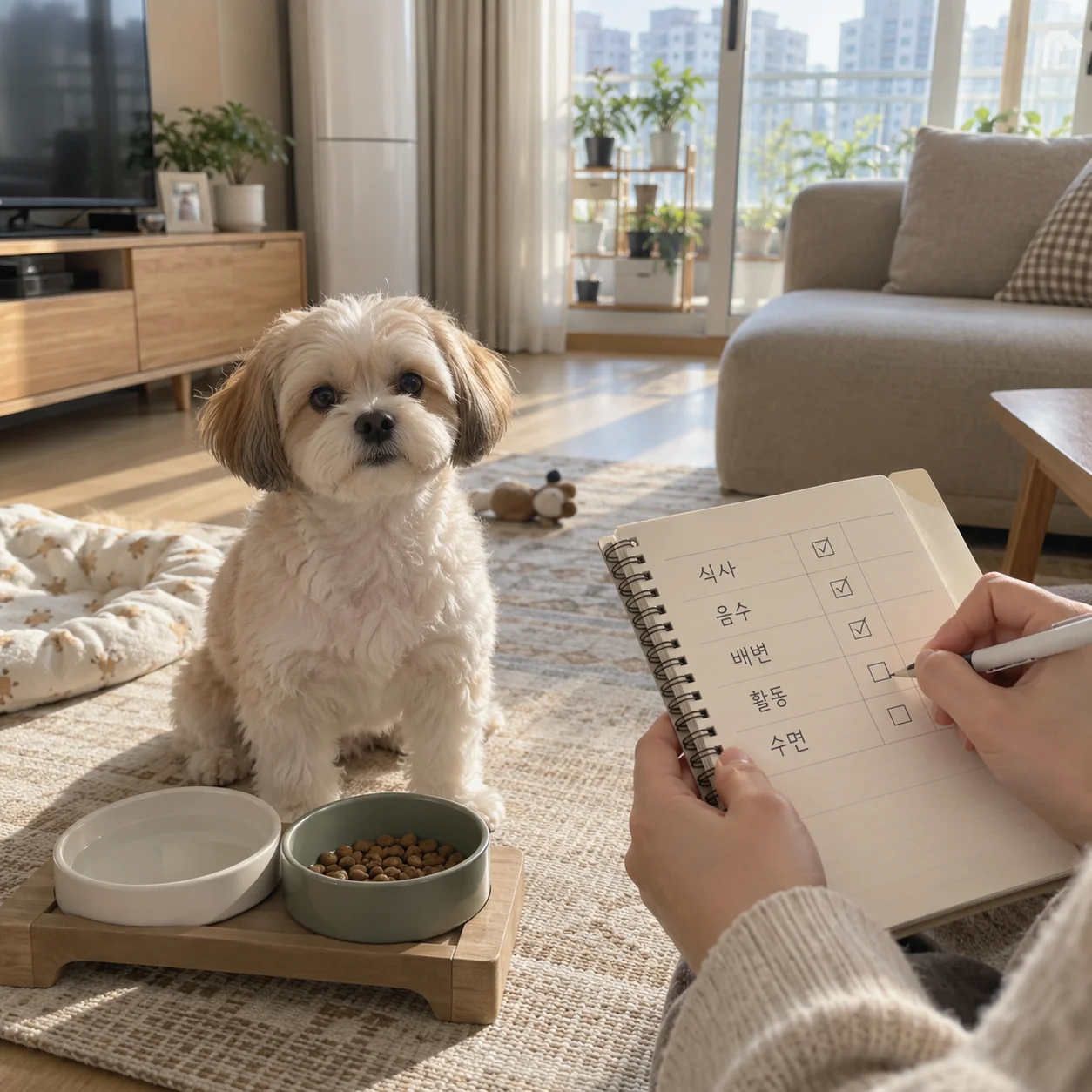 반려견의 일상 변화를 기록하는 보호자의 관찰 노트