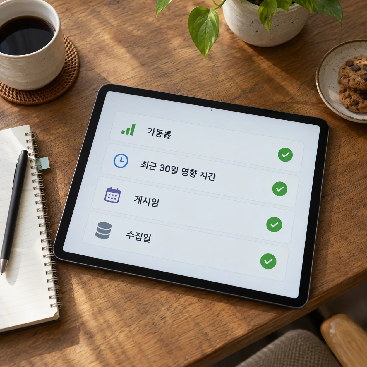 최근 30일 영향 시간과 날짜를 함께 확인하는 상태 페이지